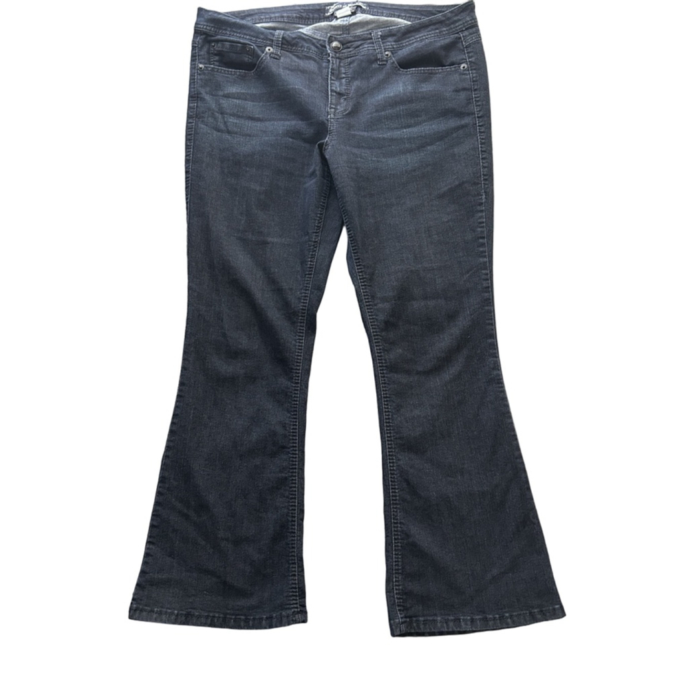 Source of Wisdom Dark Wash Bootcut Jeans Women’s Size 18 Stretch